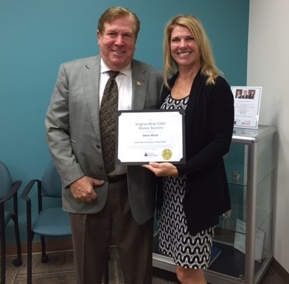 Gene Mock Receives Virginia REALTORS Honor Society Recognition Post Thumbnail