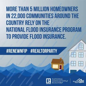 Flyer advocating the renewal of the Flood Insurance Program