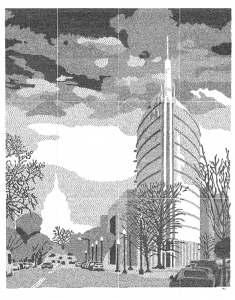 Sample Art Piece: building with US Capitol dome in the background