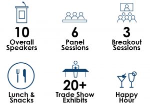 DAAR Flyer 10 speakers 6 Panel Sessions 3 breakout sessions lunch & snacks 20+ Tradeshow Exhibits, happy hour.