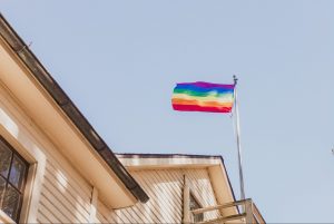 Home Flying Rainbow Flag