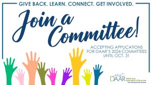 We are accepting applications for Dulles Area Association of Realtors Committees Until October 31st